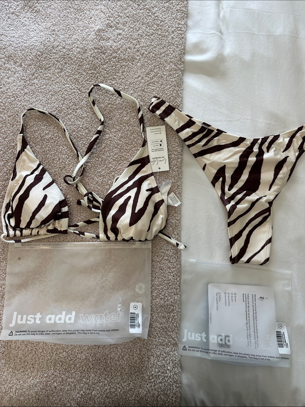 Cupshe x JoJo Saddleback Triangle Bikini Top & Ultra Cheeky Bottoms Set